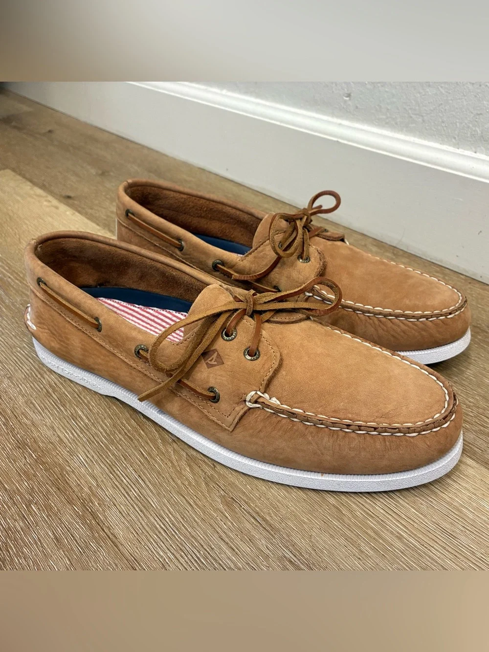 Sperry Tan Brown Authentic Original Suede Boat Mens Shoes Size 14 (New No Box)